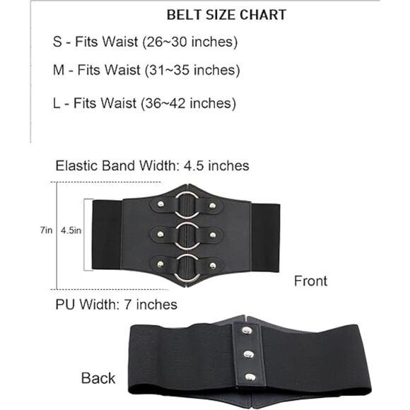 Extra Wide Stretchy Belt, 15B-163BELT001 - Picture 3 of 3